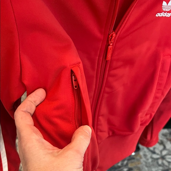 Adidas Women's Red Bomber Jacket - Picture 4 of 6